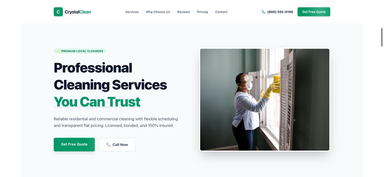 Cleaning Company Website